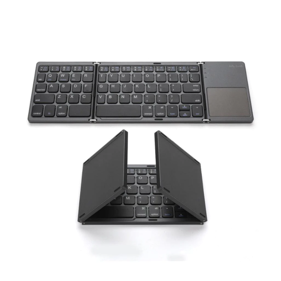 B033 Foldable Bluetooth Keyboard with Touchpad (Black)