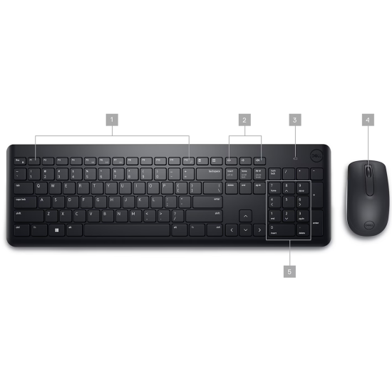 Dell KM3322W Wireless Keyboard and Mouse Combo