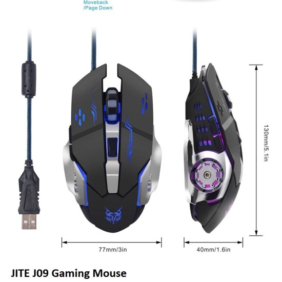 JITE JT-09 Wired USB Gaming Mouse 