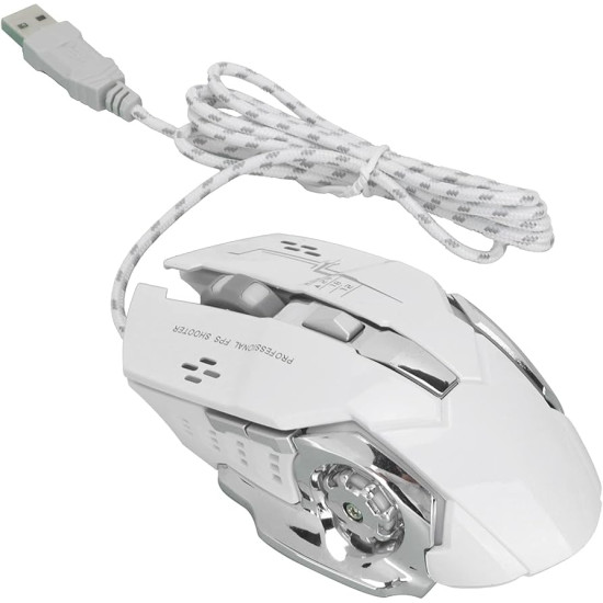 JITE JT-09 Wired USB Gaming Mouse (White)