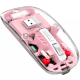 T5 Transparent Wireless USB + Bluetooth Rechargeable Mouse